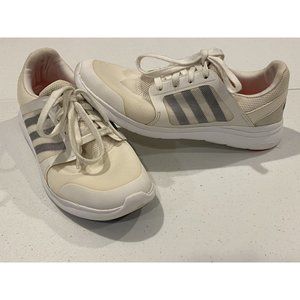 Adidas Women Cloudfoam Off White Sneakers Size 8 US Color:Off white/light yellow